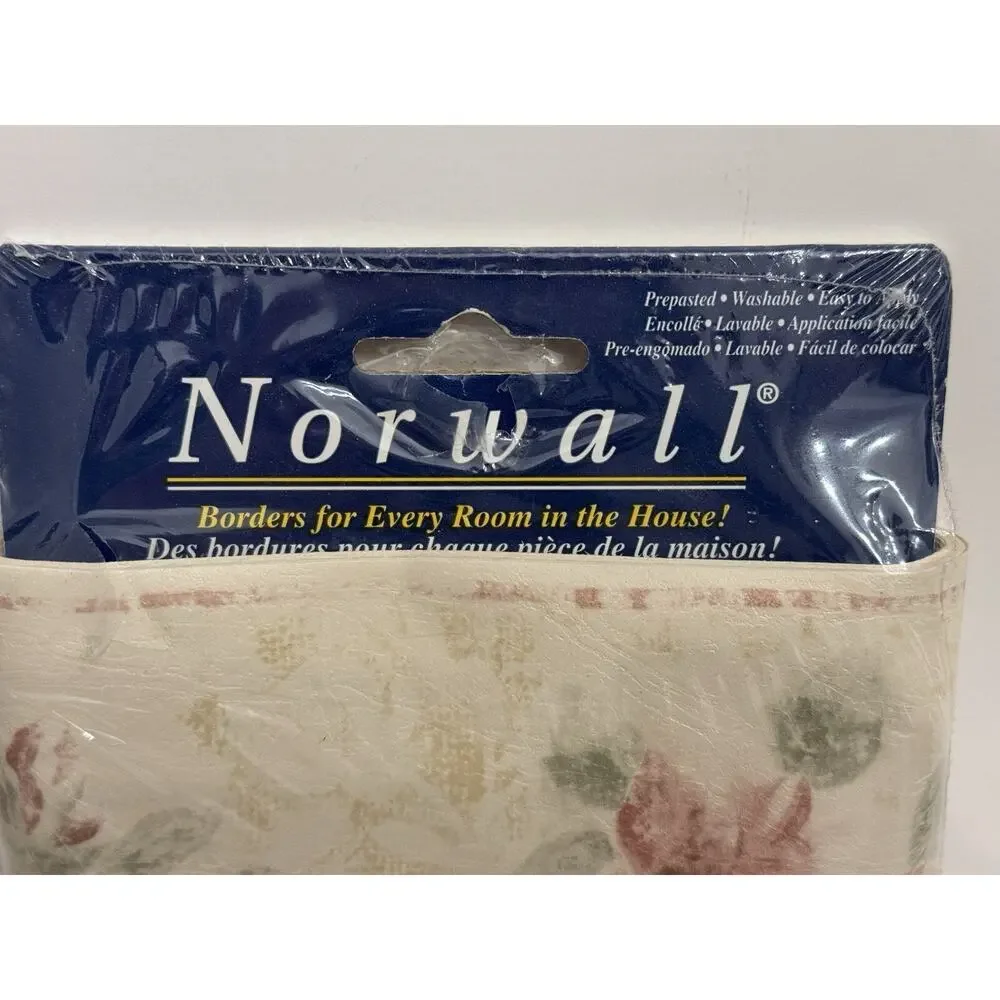 Norwall Vintage Floral Cottagecore Wallpaper Border 5 Yards